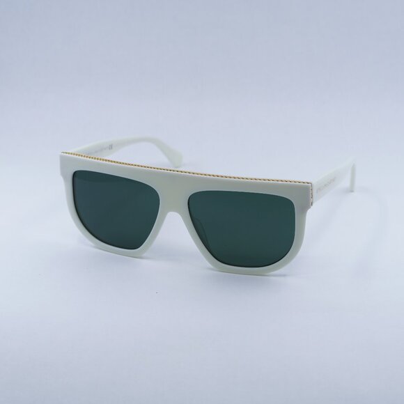 🕶️ New Stella McCartney SC40030I-Y 25N Sunglasses-Ivory with Silver Chain Frame - Picture 1 of 11